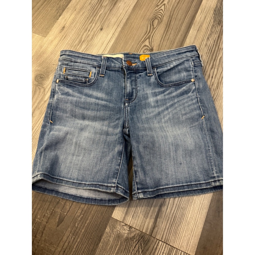 Pilcro and the Letterpress Women Blue Denim Shorts Size 26 Medium Wash Stretch